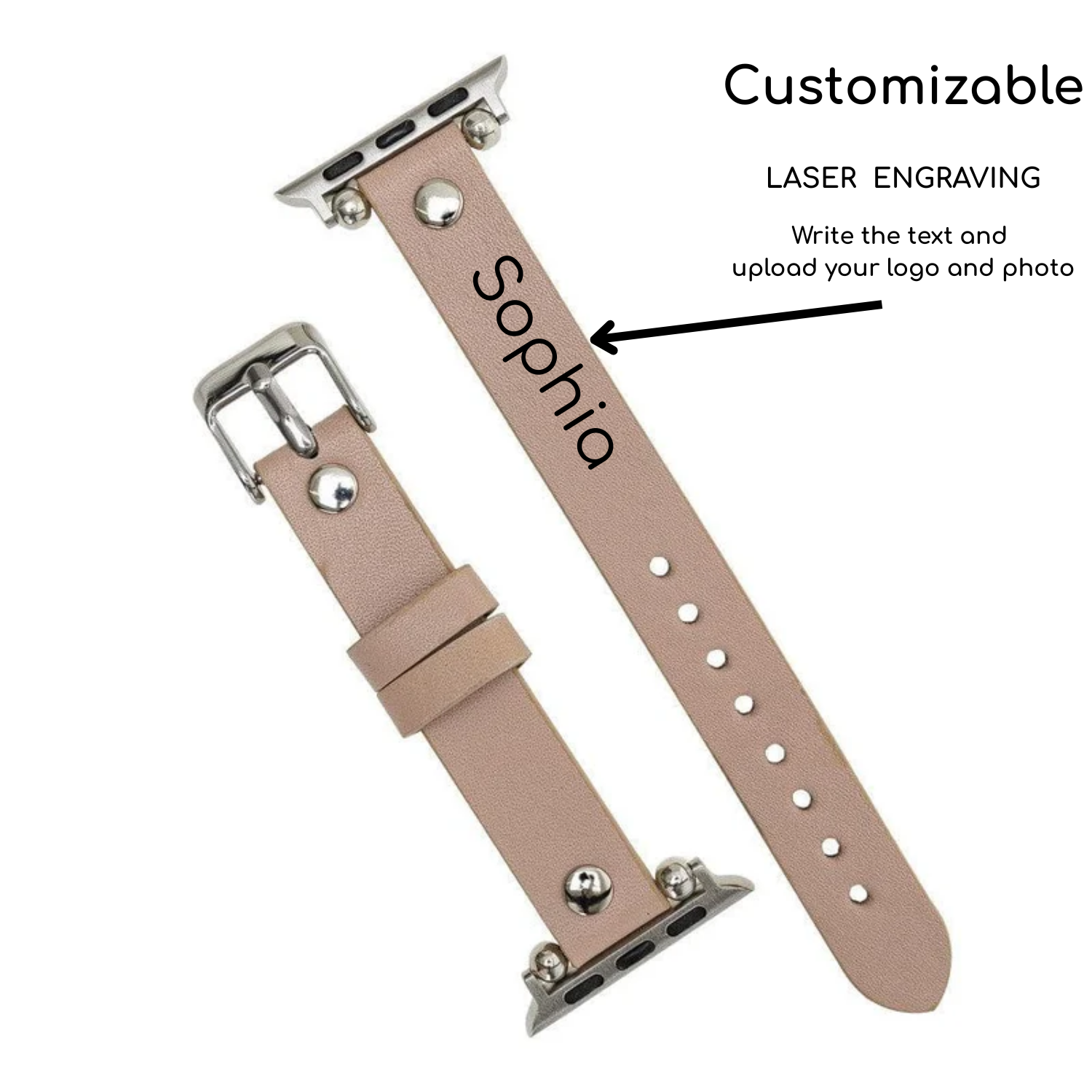 Apple Watch Nude Leather Strap - Detroit