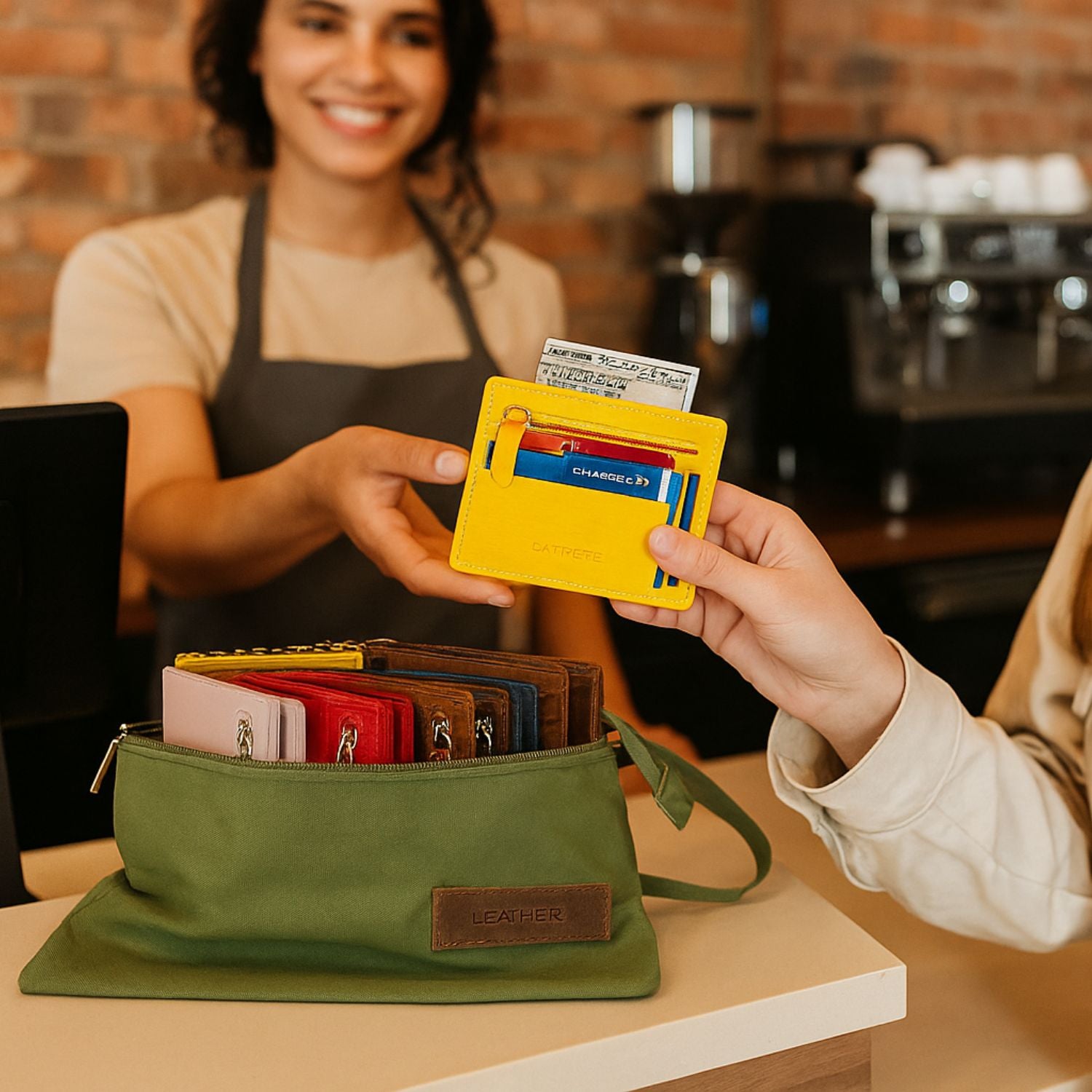 Zippered Genuine Leather Card Holder – Gift Box Edition (10 Colors) - Concord