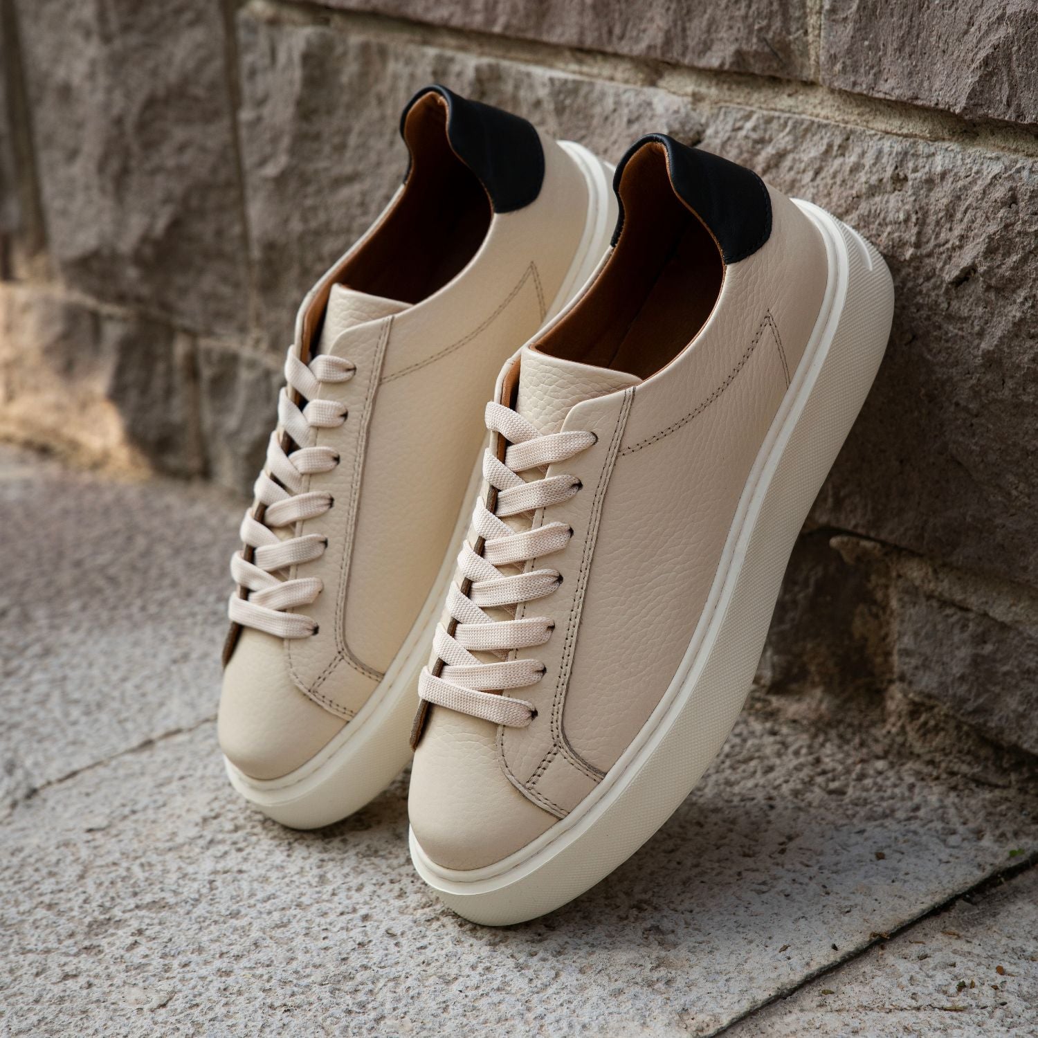 Leathere Signature Sneaker - Beige - SoHo