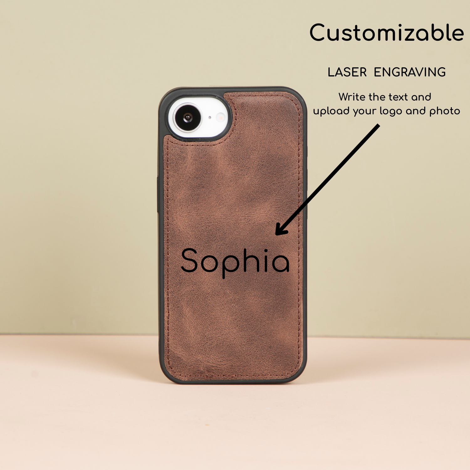 iPhone 16e Leather Wallet Case - Medium Brown - Brooklyn