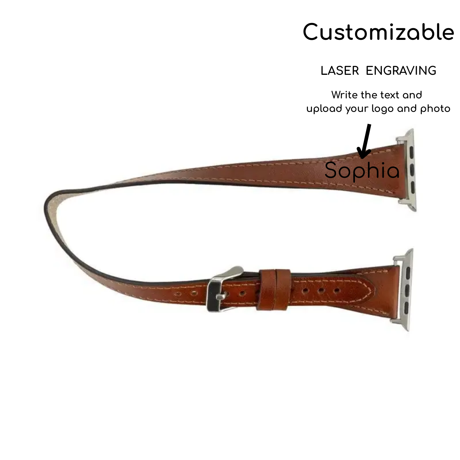 Luxury Double Wrap Brown Leather Apple Watch Band - San Diego