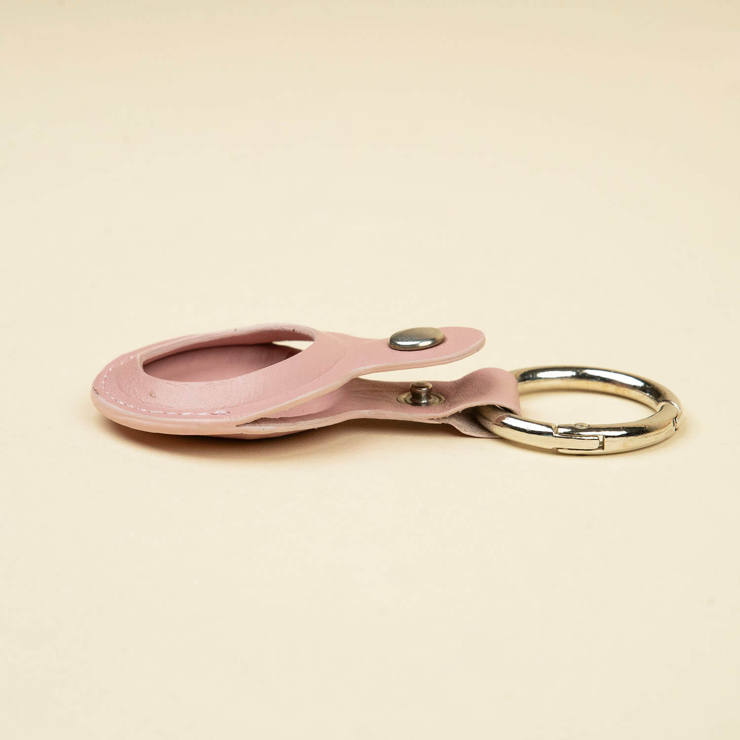 Premium Leather AirTag Holder - Pink - Orlando