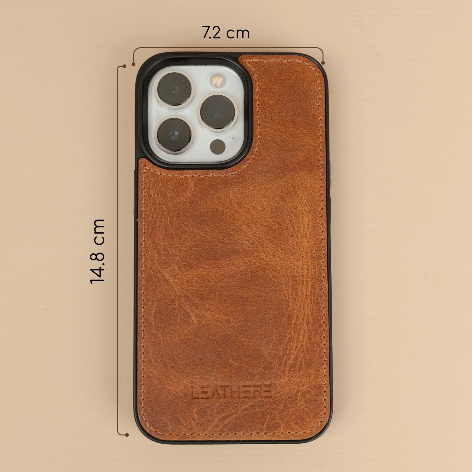 iPhone 16 Series Rustic Brown Leather Case - Austin