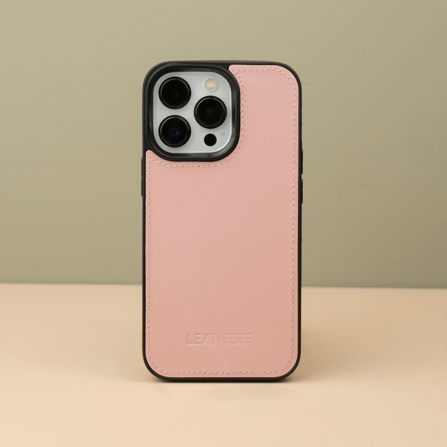 Pink Leather iPhone 16 Series Snap-On Case - LEATHERE