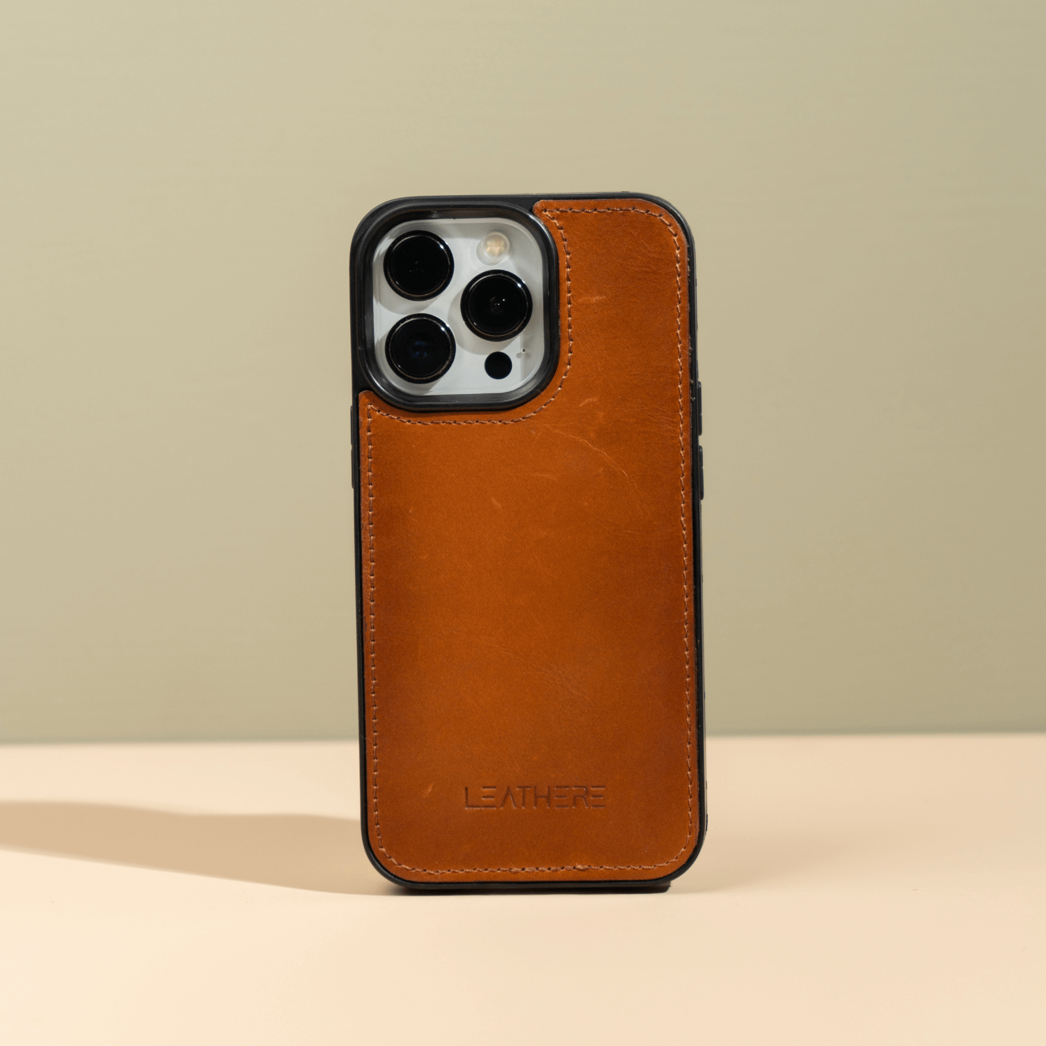 iPhone 15 Series Rustic Brown Leather Wallet Case - New York
