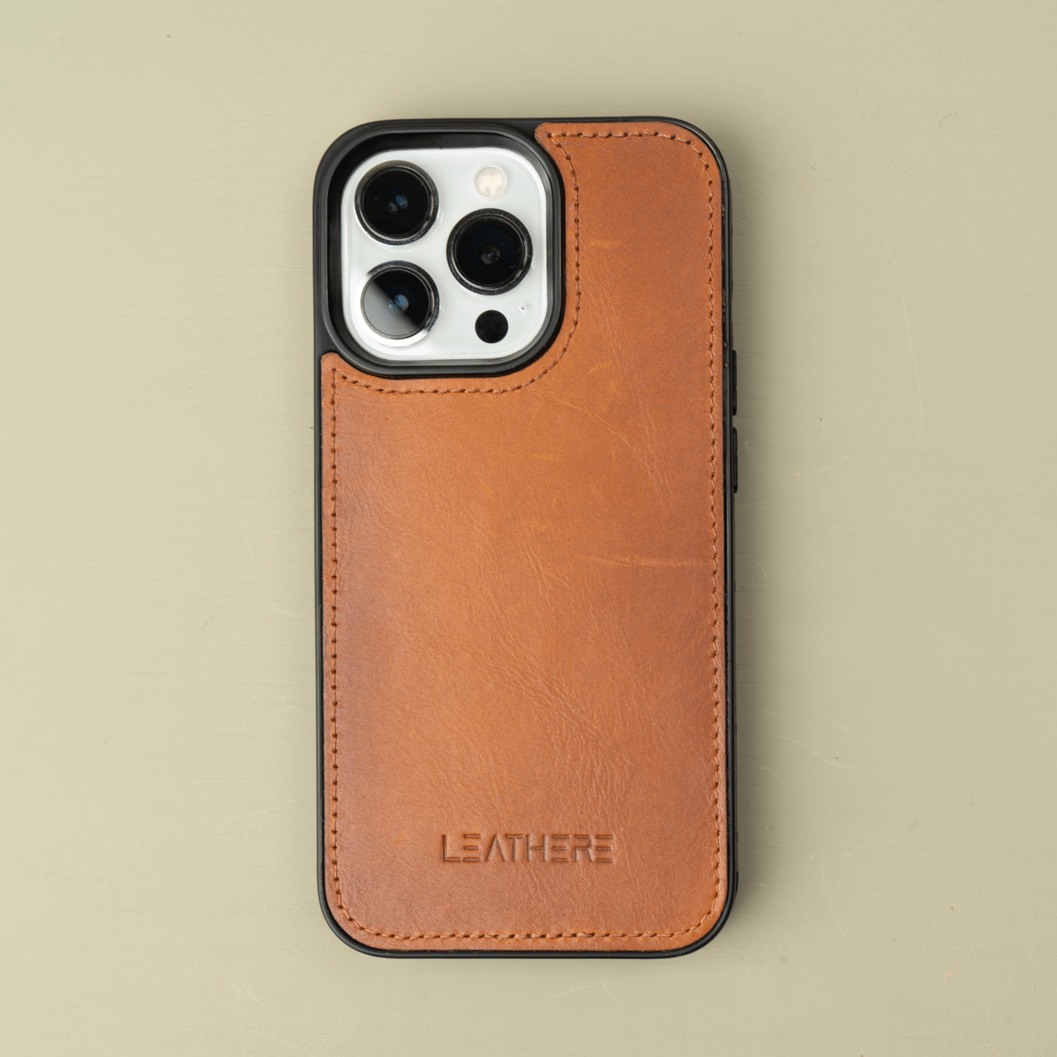 iPhone 15 Series Rustic Brown Leather Wallet Case - New York