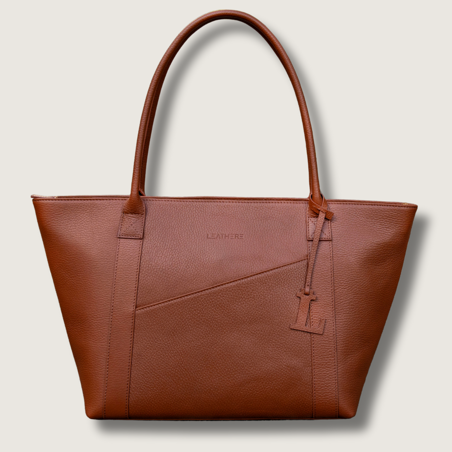 The Leathere New York Tote - Cognac