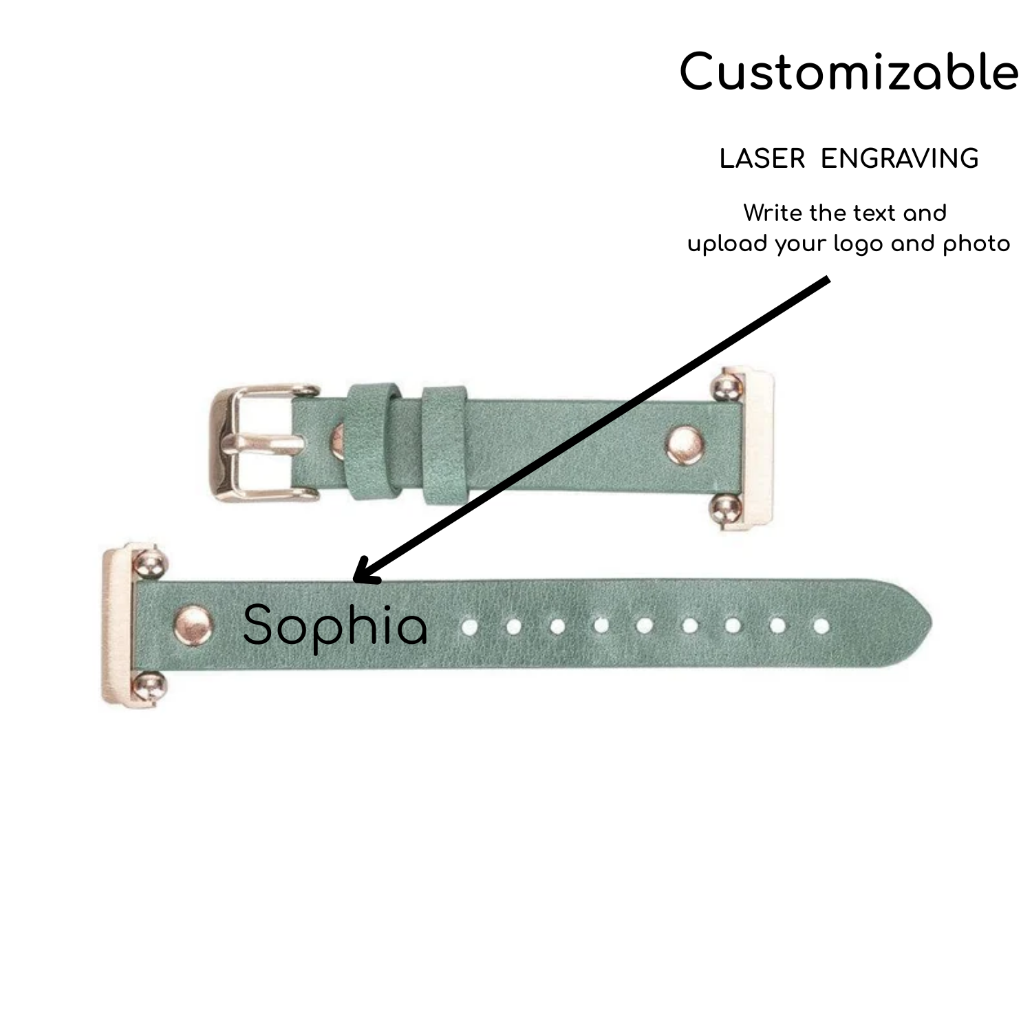 Apple Watch Pastel Green Leather Strap - Detroit
