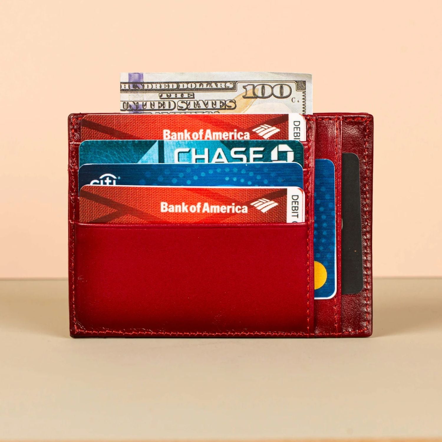 Zippered Genuine Leather Card Holder – Gift Box Edition (10 Colors) - Concord