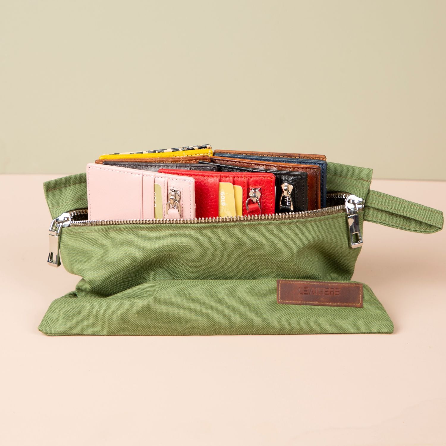 Zippered Genuine Leather Card Holder – Gift Box Edition (10 Colors) - Concord
