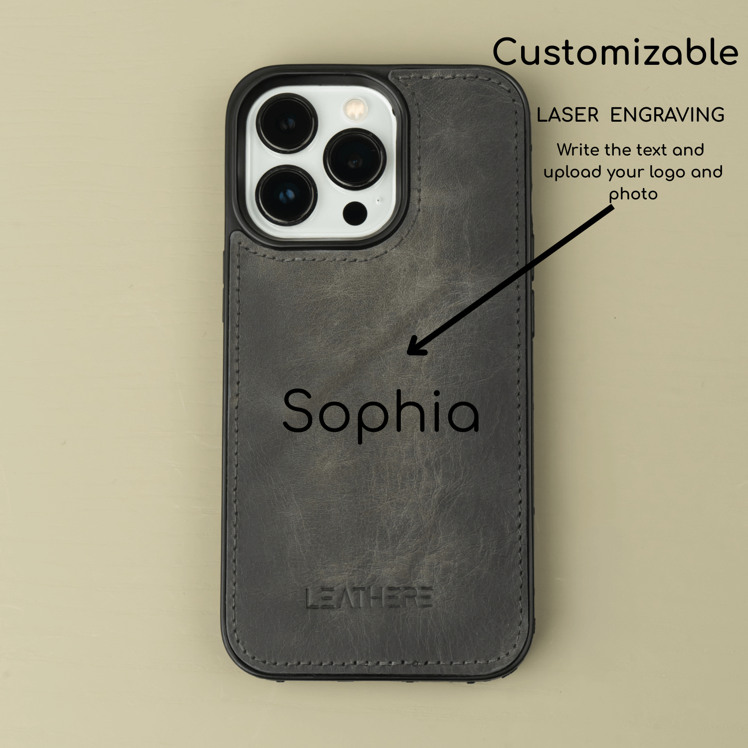 iPhone 17 Series Grey Leather Wallet Case - New York (pre-order)