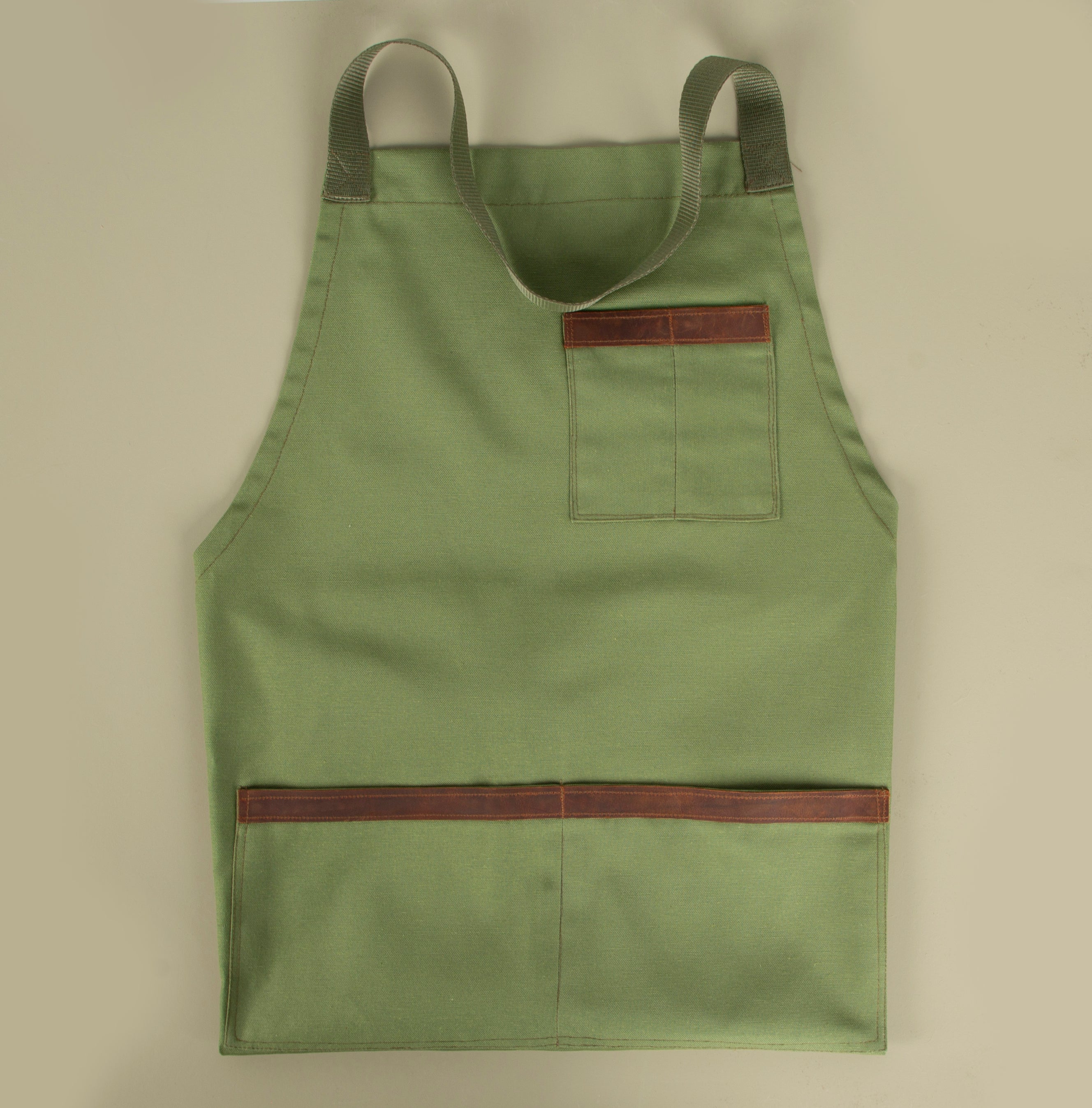 Durable Canvas Work Apron - Olive Green - Provence