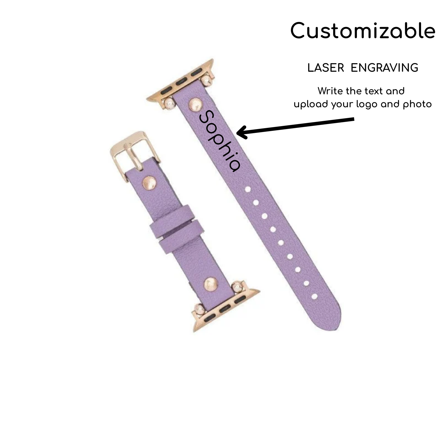 Apple Watch Pink Leather Strap - Detroit
