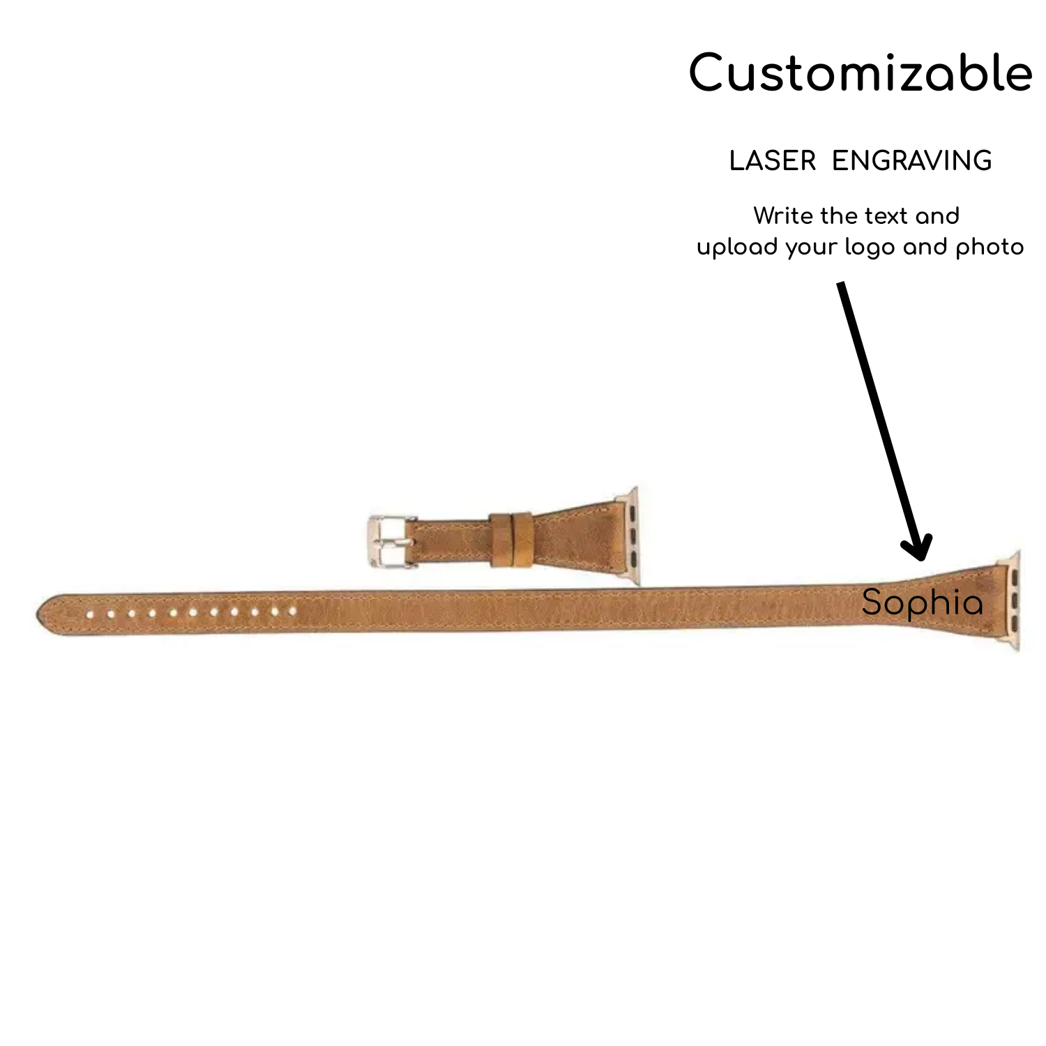 Luxury Double Wrap Vegetal Brown Leather Apple Watch Band - San Diego