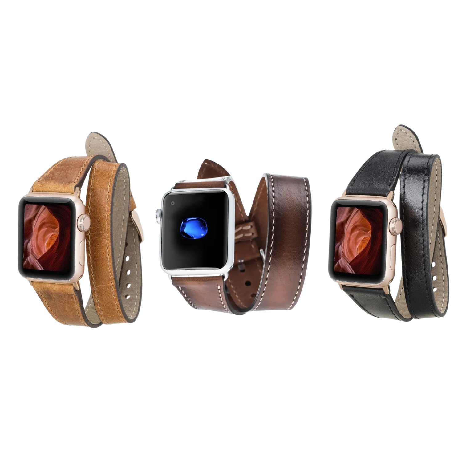 Luxury Double Wrap Apple Watch Band Business Set - San Diego