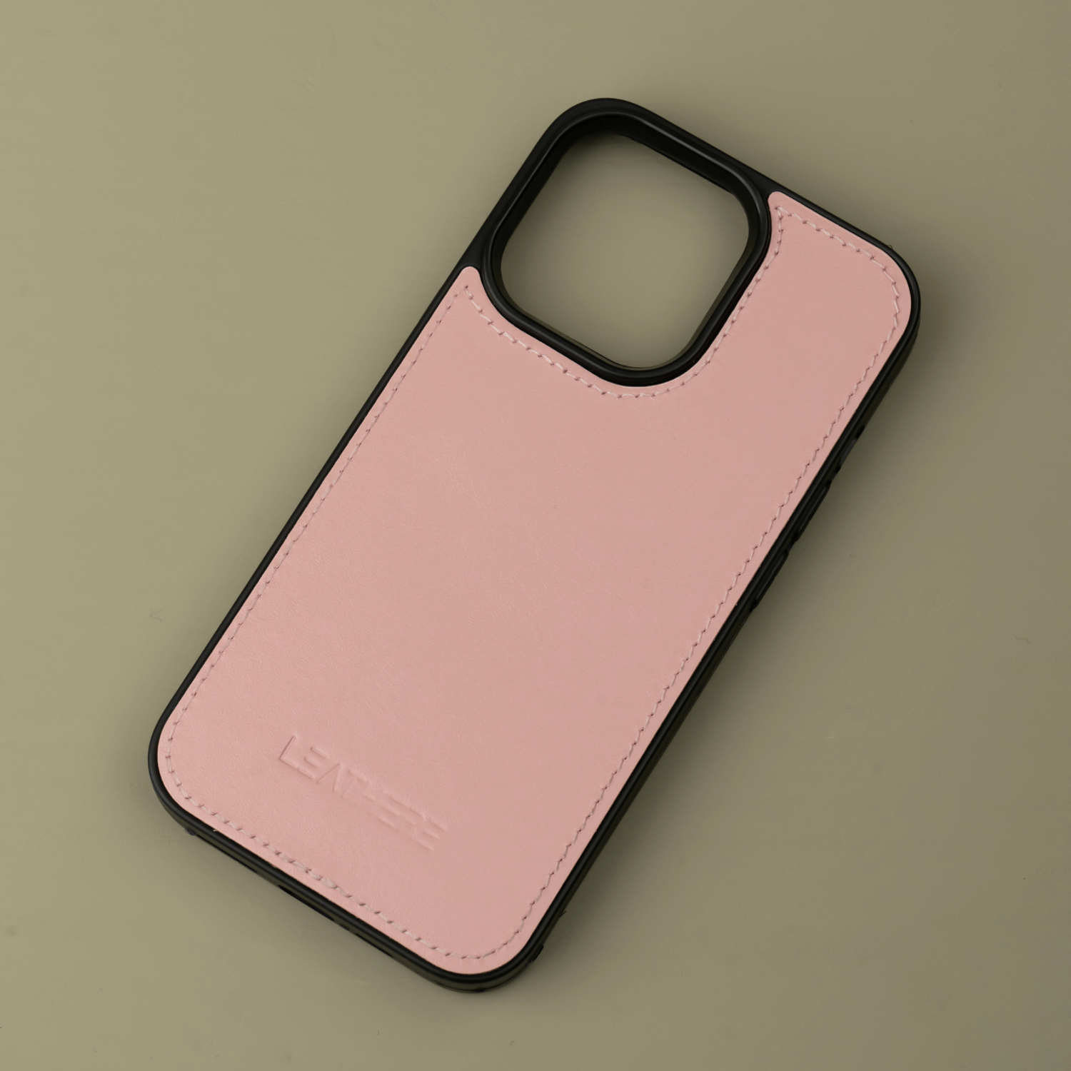Pink Leather iPhone 16 Series Snap-On Case - LEATHERE