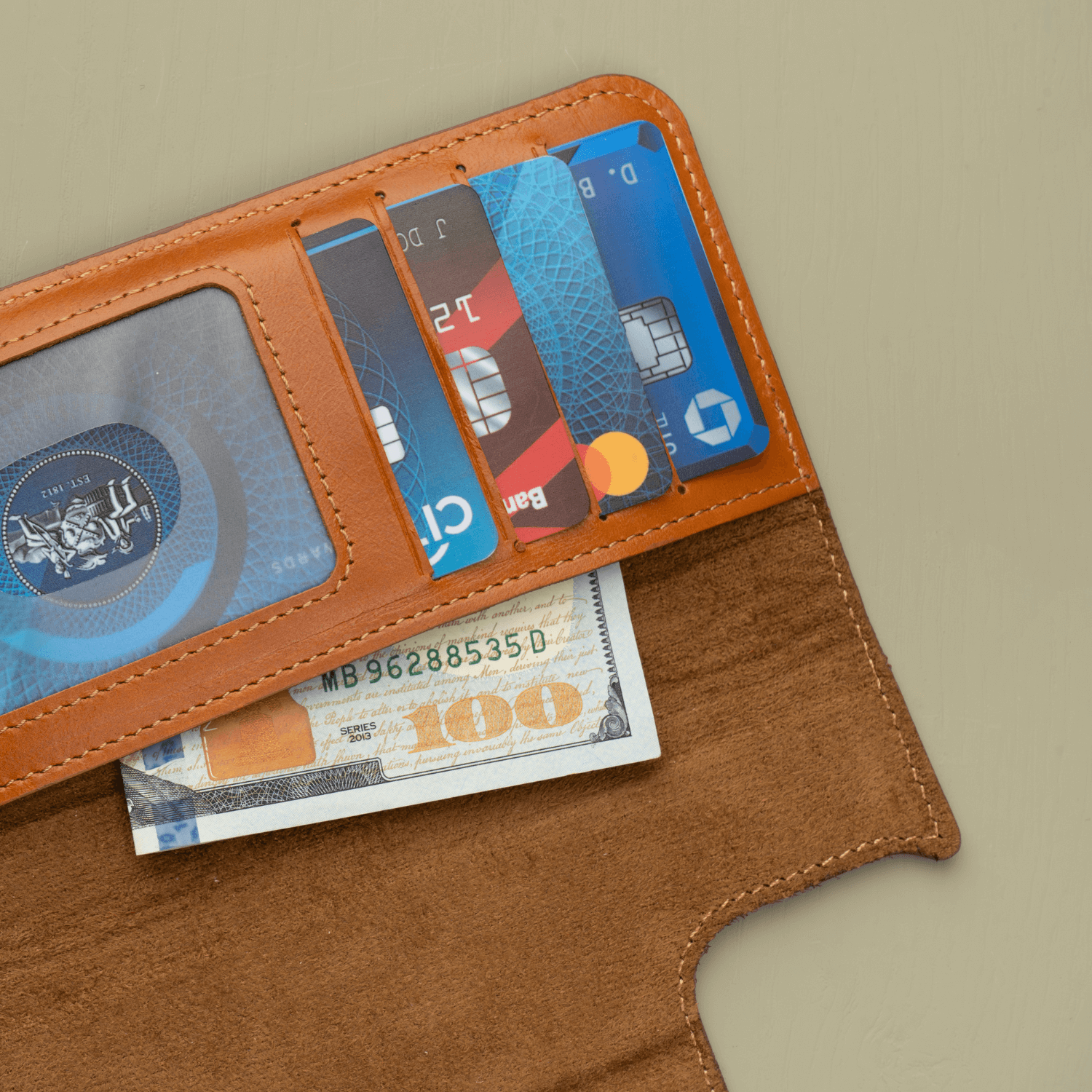 iPhone 15 Series Rustic Brown Leather Wallet Case - New York