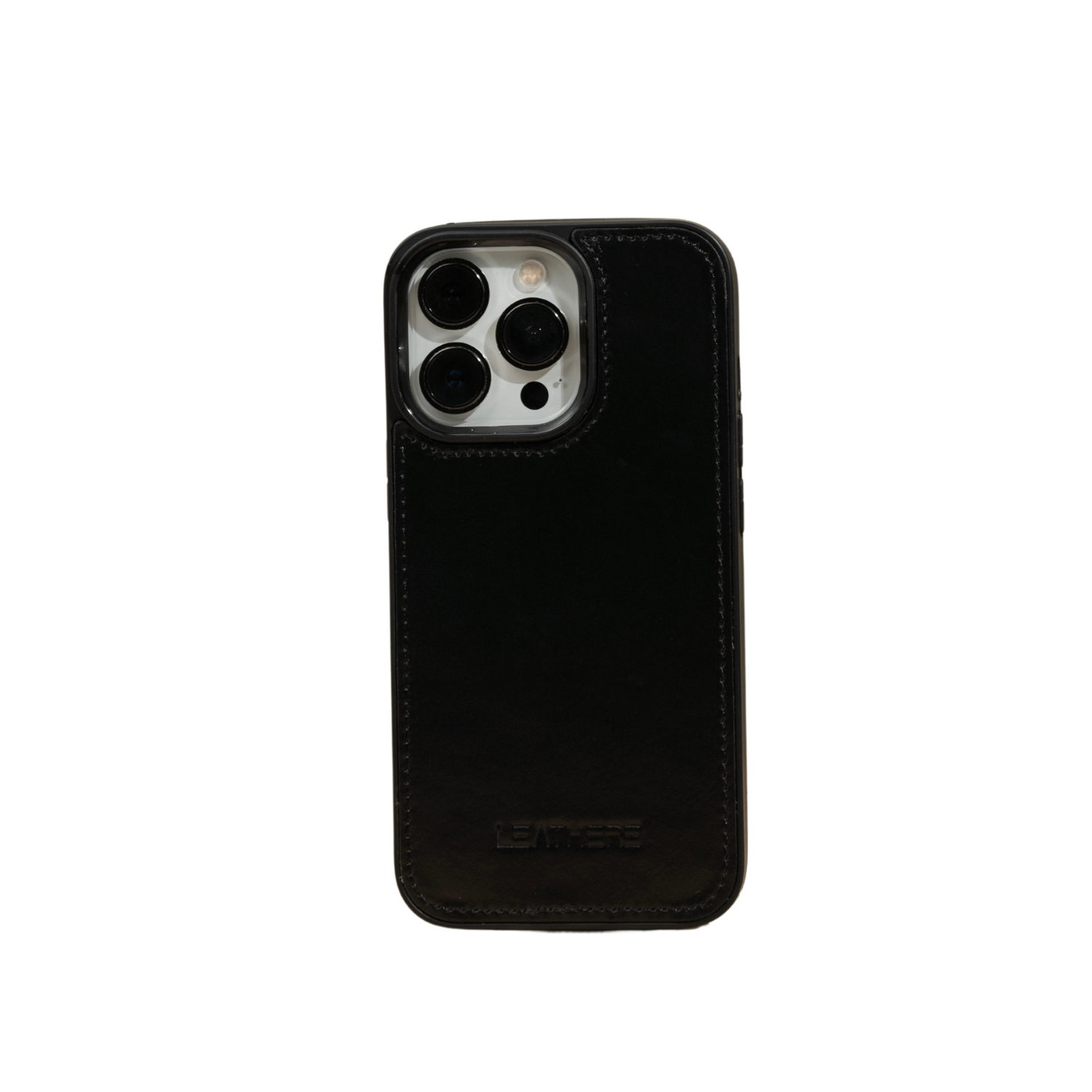 Black Leather iPhone 16 Series Snap-On Case - LEATHERE