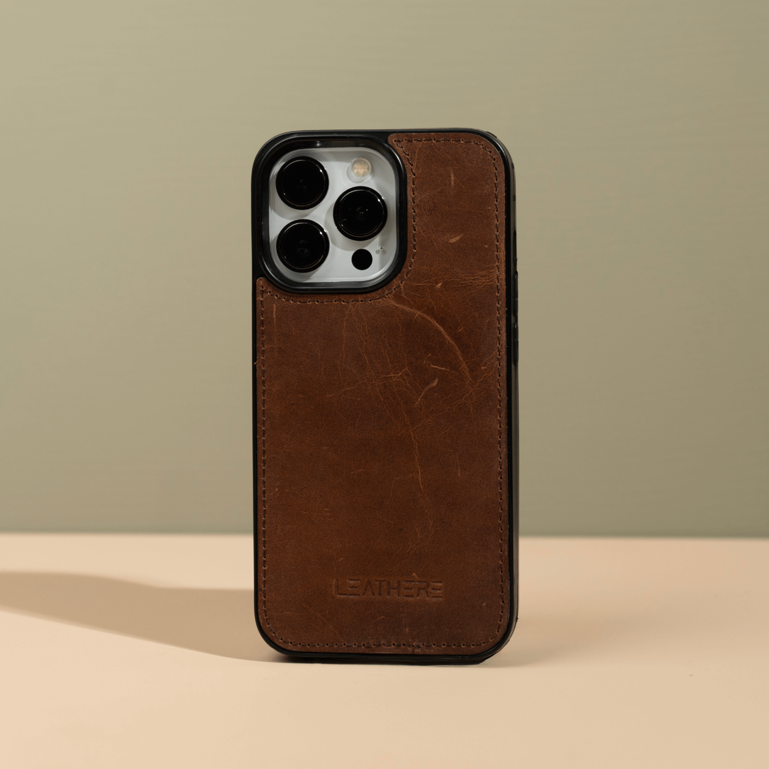 iPhone 17 Series Dark Brown Leather Case - Austin (pre-order)